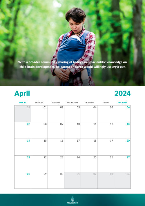 2024 Wall Calendar - Neurochild - Parents, Children & Neuroscience (International - Not for North America)